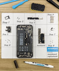 Magnetic Project Mat And Screw Organizer Pad For Electronics Repair Pro Grade Small Parts Holder Work Surface demonstration.