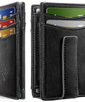 Magnetic Closure Slim Leather Front Pocket Wallet For Men With RFID Blocking That Holds 12 Cards And A Cash Clip Real Leather Card Holder With Easy Access Ultra Compact Money Clip Wallet For Everyday Carry