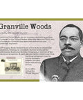 Granville Woods poster, part of Eight Black History Inventors Posters Set for Classrooms 12 X 18 Inches Each Made in USA.