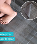 Bare feet walking on Clear Non Slip Tape 2 Inch By 30 Feet Traction Grip Tape For Tubs Boats And Stairs Slip Resistant Soft Comfortable