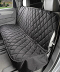 Back Seat Dog Car Cover Without Hammock 54 Inches Wide Waterproof Non Slip Heavy Duty Seat Protector installed in car