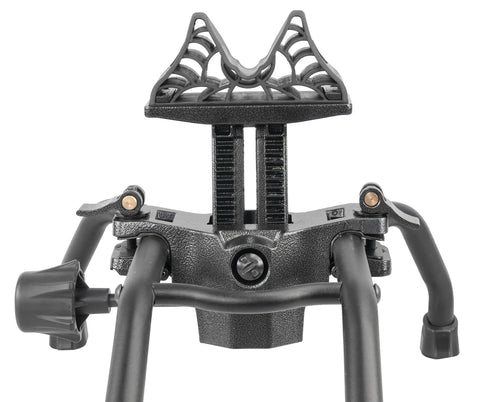 Front view of Stinger Adjustable Ambidextrous Rifle Shooting Rest With Lightweight Build For Rock Solid Stability Outdoors And Range