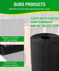 Black Vinyl Coated Hardware Cloth One Half Inch Mesh 48 Inch Wide 100 Feet Roll 19 Gauge Steel shown in a roll for poultry fencing.