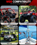 Adjustable 2 Pack Utv Gun Rack With Slick Protective Foam Mount For 1 To 2 Inch Roll Cage showcased on UTV, ATV, Golf Cart, and Motorboat.