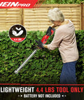 Person using Cordless Hedge Trimmer 22 Inch For Milwaukee M18 18V Battery Powered Garden Trimmer Electric Hedge Cutter For Yard Work Tool Only Battery Not Included to trim hedges.