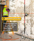 Pro Grade Laser Level Pole Kit With Tripod And Mount For Rotary And Line Lasers Telescoping Pole used on site