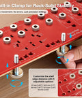 Top Rated 2 In 1 Shelf Pin Jig And Hinge Jig With 13 Alignment Holes For 1/4 Inch And 5mm Cabinet Hardware Drill Guide with built-in clamp.