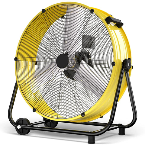 30 Inch High Velocity Industrial Drum Fan Delivers Up To 14000 CFM Beast-Level Airflow With 3 Speeds, 360 Degree Tilt