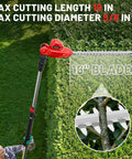 Go-To Pole Hedge Trimmer Cordless For Quick Cleanups Compatible With Milwaukee M18 Battery Extension Pole Up To 14 Feet Reach 18 Inch Trimmer For Hedge Trimming Battery Not Included in use