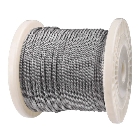 316 Stainless Steel 1/8 Inch Aircraft Cable Rope For Deck Railing Kits And DIY Balustrades, 7x7 Wire Rope on spool