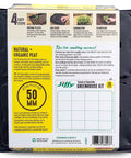 Back of Seed Starting Greenhouse Kit For Tomatoes And Vegetables, 16 Biodegradable Expanding Peat Pellets, instructions visible