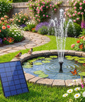 Separate Solar Panel Solar Fountain Pump Kit With 2.5W Panel 6 Nozzles 10Ft Cable Outdoor DIY Solar Powered Water Fountain