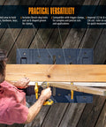 Person using Portable Folding Workbench With 3 Second Setup, 34 Inch Wide By 24 Inch Deep Work Table for DIY projects