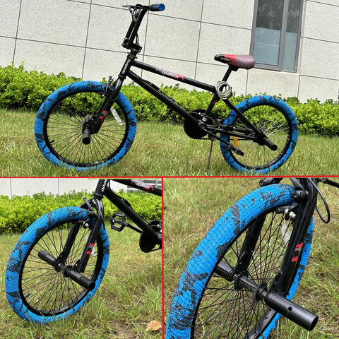 Two Pack 20 By 2.1 Folding Bead Bicycle Tires With 20 By 1.75 To 2.125 Inner Tubes And Tire Pry Rods For 20 Inch Kids Bicycles