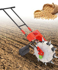 Manual Garden Seeder With 10 Nozzles Hand Push Planter Roller For Precision Sowing Peanut Corn Bean Seeds on tilled soil
