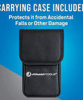 Carrying case for Power Meter For PON Fiber Networks, Measures 1310 1490 1550 nm Simultaneously, durable protective pouch.