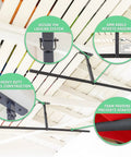 Garage Ceiling Kayak Rack With Adjustable Hangers For Two Kayaks SUPs And Surfboards Space Saving Ceiling Storage Solution Up To 200 Lb Total Capacity