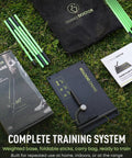 Golf Swing Plane Trainer With Adjustable Alignment Stick Holder And Pro Grade Weighted Metal Build for practice setup