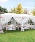 One Push Party Canopy Tent 10x20 With Six Removable Sidewalls Waterproof Outdoor Event Tent Adjustable Height Portable Pop Up Shelter