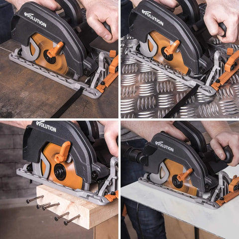 7-1/4 Inch Multi-Material Circular Saw With TCT Blade For Wood Steel And Nails, Ultra Precise Cuts To 0.5 Degrees, Smooth Finish, 100 Hour Motor Life, Built To Handle The Rough Stuff, Orange Body