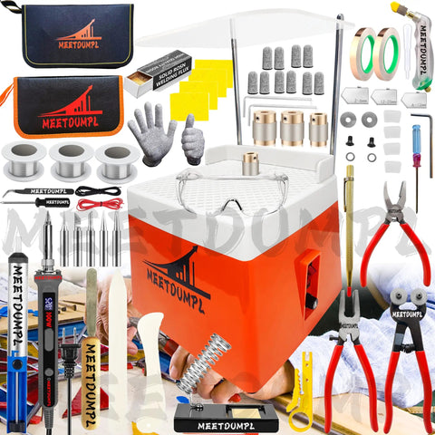 Stained Glass Craft Kit For Adults With Full Glass Art Tools Set Including 8 Inch Mosaic Cutter, 8 Inch Running Pliers.