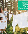Travel Clothesline With 12 Colorful Clips And Waterproof Bag For Indoor Drying And Outdoor Camping Or RV Use in use outdoors