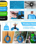 RV Storage And Organization Bags 4 Pack Black Blue Yellow Green Waterproof Organizer for sewer hoses and cords