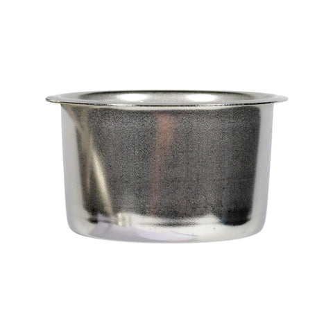 Side view of Espresso Maker Filter Basket Replacement for Mr Coffee Espresso Makers Fits ECM10 ECM2 ECM7 ECM8 ECM91 ECM11 ECM20 ECM160 NP And ECM20 23NP Replaces 4101 Heavy Duty Stainless Steel