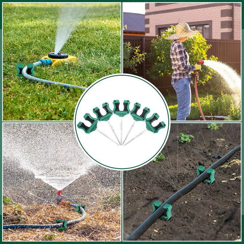 Heavy Duty Garden Hose Guides For Outdoor Hydration No Sweat Stakes Keep Your Yard Spotless And Plants Secure Shields Hose From Kinks Or Dragging Backyard Staple Quick Insert Build Includes Ten Pieces