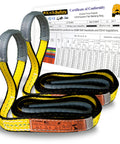 Beefy Heavy Duty 1x4 Poly Web Sling Two Pack Lifting Strap For Rigging Towing Moving Hoisting Gear ASME OSHA Rated 3200 Lbs
