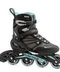 Zetrablade Womens Inline Skates For Fitness And Casual Cruisin Skating, High Cuff Support, Durable Shell, Black And Light Blue