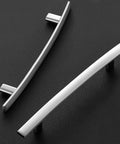 30 Pack Brushed Nickel Five Bar Curved Cabinet Pulls Arch Handles For Kitchen Cabinets, Six Inch Overall Length shown on black background