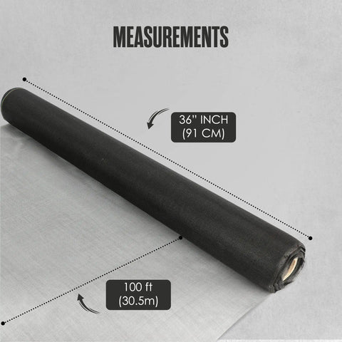 Fiberglass Window Screen Mesh Roll For Door And Window Repairs 36 Inch Wide By 100 Feet Long Black Insect Screen