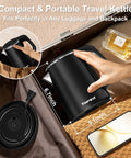 Ultra Portable 0.8L Electric Kettle With Stainless Steel Build, 800W Quick Boil, Auto Shut Off And Boil Dry Protection in suitcase
