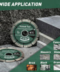 Job Ready 4.5 Inch Diamond Blades For Angle Grinders 2 Pack Featuring Heavy Duty Segmented Turbos For Crisp Concrete Stone Brick And Granite Cuts Dry Wet Operation, Vistank Tool diamond saw blade.