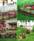 Arched Garden Fence Border Panels 17 Inch By 10 Foot 10 Pack Rustproof Metal No Dig Fence For Dogs Doggie Barrier Flower Bed Edging