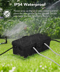Outdoor Electrical Box With IP54 Waterproof Rating, Weatherproof Cord Cover And 6 Cable Entry Ports in garden setting