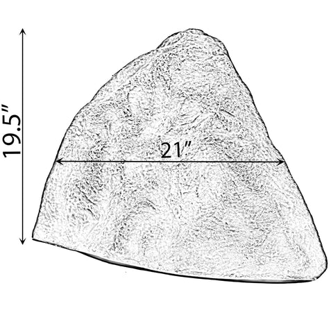 Outdoor Natural Arrow Rock Decor For Lawns And Gardens, Weatherproof Fiberglass Yard Accent, 21 in wide, 19.5 in tall diagram