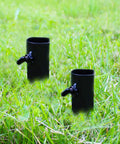 Ground Spike Garden Stakes For Outdoor Lights Set Of 2 Steel Torch Stakes Fits Poles Up To 1.25 Inches No Fuss Setup