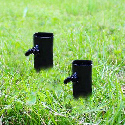 Ground Spike Garden Stakes For Outdoor Lights Set Of 2 Steel Torch Stakes Fits Poles Up To 1.25 Inches No Fuss Setup