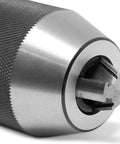 Close-up view of Heavy Duty Keyless Drill Chuck With One Sixty Fourth To Five Eighths Inch Capacity, Ultra Low Runout Under 0.004 Inches