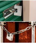 Close-up of Beefy Heavy Duty 1kg Padlocks Set With 10 Keys 2 Pack Tough Chrome Coated Steel Monoblock Locks With 12mm Shackle