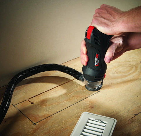 Beefy 5.5 Amp High Performance Spiral Saw Kit With 3 Collects And 2 Bits For Plunge Cuts Freehand Cuts And Cutouts, Lightweight One Hand Use, 30,000 RPM Power Tool For Precise Wood Drywall And Tile Work