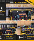 Wall Mounted Tool Organizer With Multiple Pockets For Track Rail Systems Heavy Duty Hanging Tool Holder For Trailers Trucks Vans And Warehouses Durable Steel Construction Keeps Tools Neatly Accessible In Any Job Site, E-track wall mount