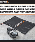 Heavy Duty Ratchet Tie Down Straps Kit 1 Inch By 15 Feet Four Pack With carrying bag and hook and loop straps for storage