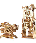 Archballista Tower Mechanical 3D Model Kit Wooden Brainteaser For Adults And Teens Medieval Siege Weapon Build Birthday Gift Idea For Puzzle Fans Hands On Engineering Challenge, wooden tower and siege engine model