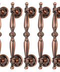 Five Pack Bronze Vintage Cabinet Handles With Antique Copper Finish For Kitchen And Furniture Drawer Pulls Euro Style