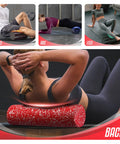 High Density EPP Round Back Foam Roller For Back, Yoga And Pilates - Red Snow 24 Inches for glutes, abs, legs, back exercises