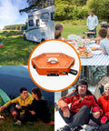 Portable One Burner Propane Camp Stove With Carry Strap For Backpacking Outdoor Cooking Flick Ignition 8600 BTU Gas Stove