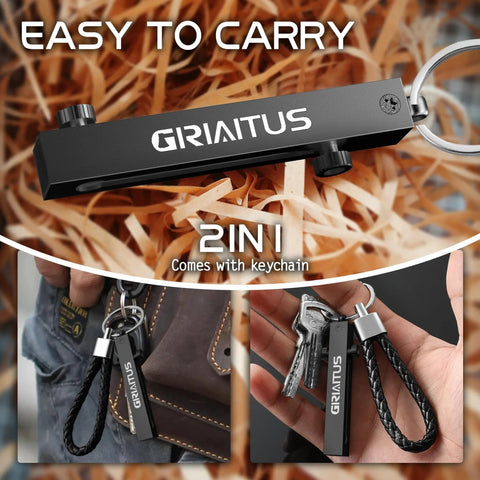Pocket Knife 2 In 1 EDC Keychain Tweezers Multitool Box Cutter Retractable Utility Knife, compact and easy to carry